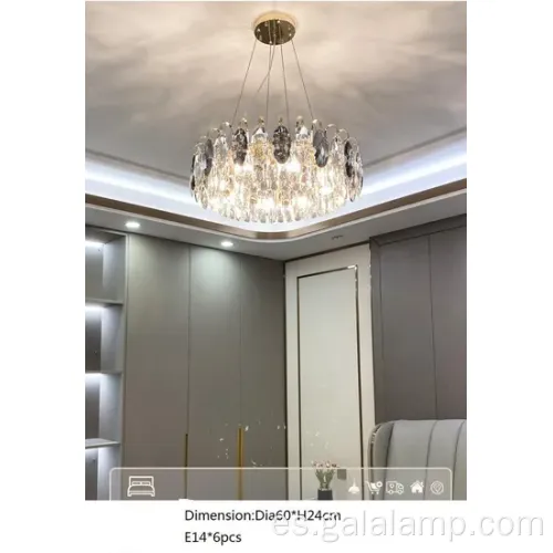 Elegante candelabro de cristal K9 para decoración de la sala de estar